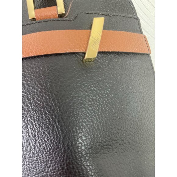 Calvin Klain Black and Brown Leather Handbag - Picture 4 of 12